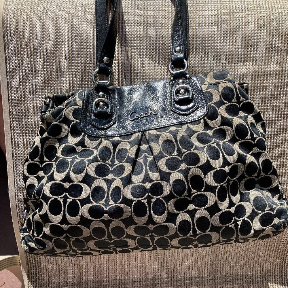 Genuine Coach Signature Cotton Handbag